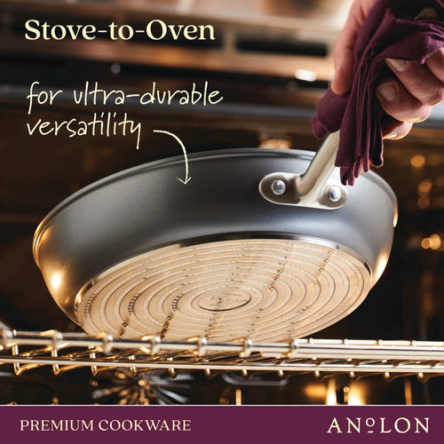 12" Hard-Anodized Nonstick Deep Frying Pan with Lid A9302