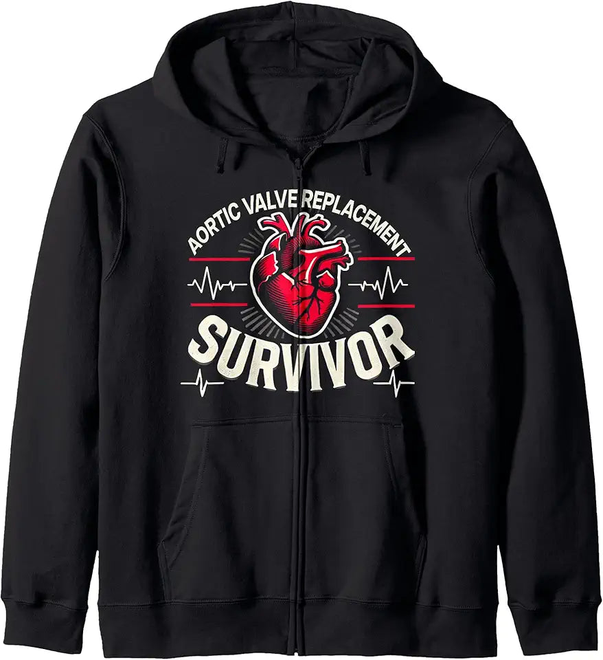 Get Well Soon Aortic Valve Replacement Survivor Recovery Zip Hoodie I92269