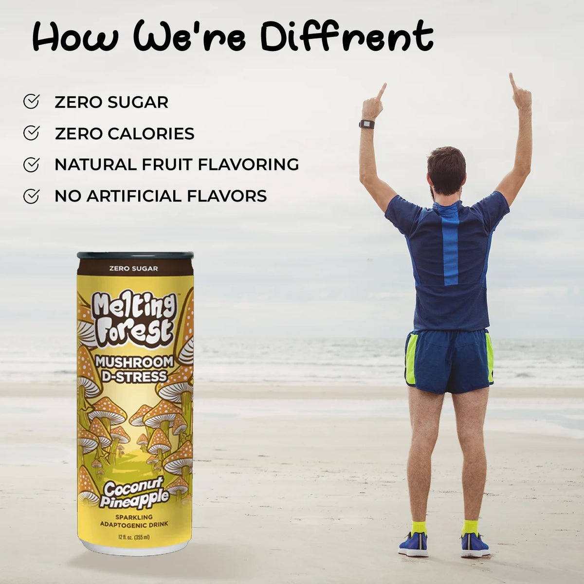 Coconut Pineapple Flavored Mushroom Sparkling Water B9340