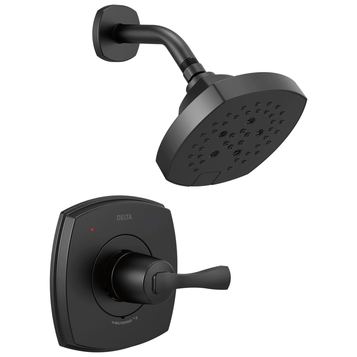 Matte Black Shower Only Faucet with Single Lever Handle P7285