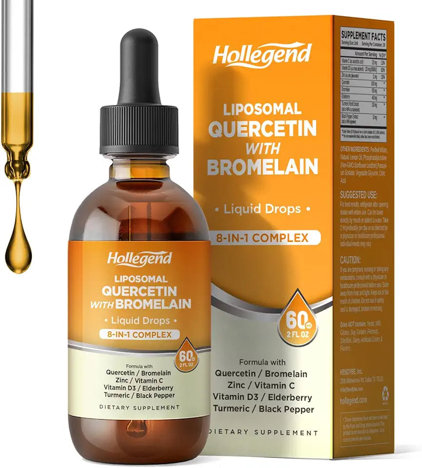 Organic Quercetin Bromelain Liquid Drops 2 Fl Oz R56192