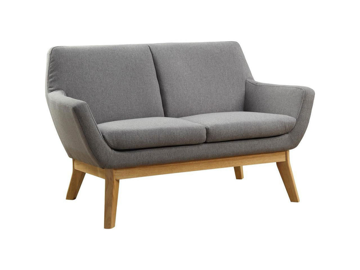 Upholstered Loveseat with Wood Leg, Gray S722863