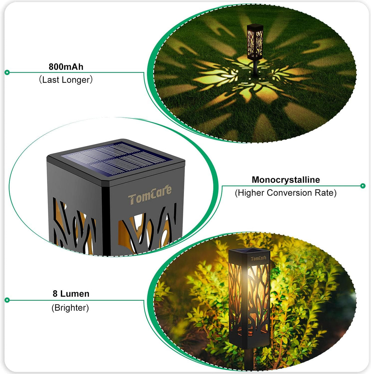 8 Pack Solar Pathway Lights D302