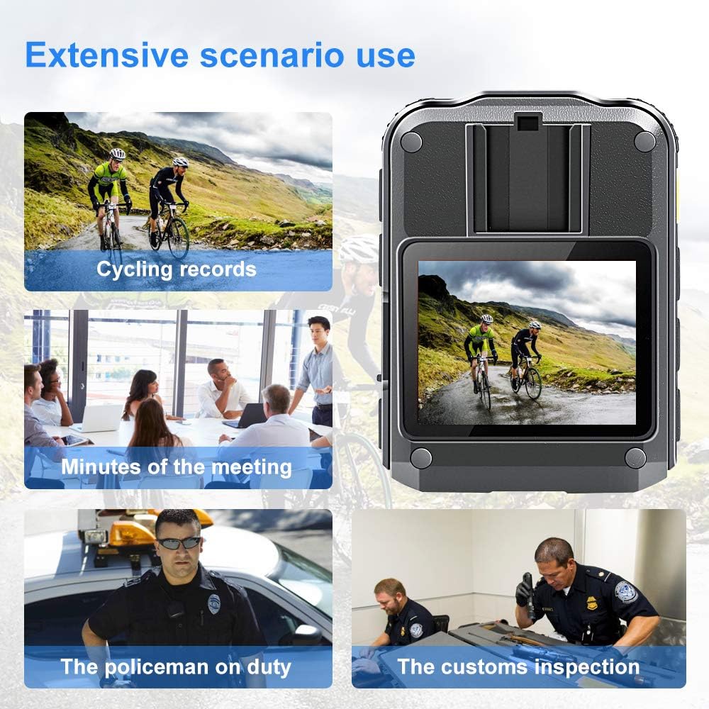 1296P HD Body Camera with 2 Inch Display, 32GB Memory V8006