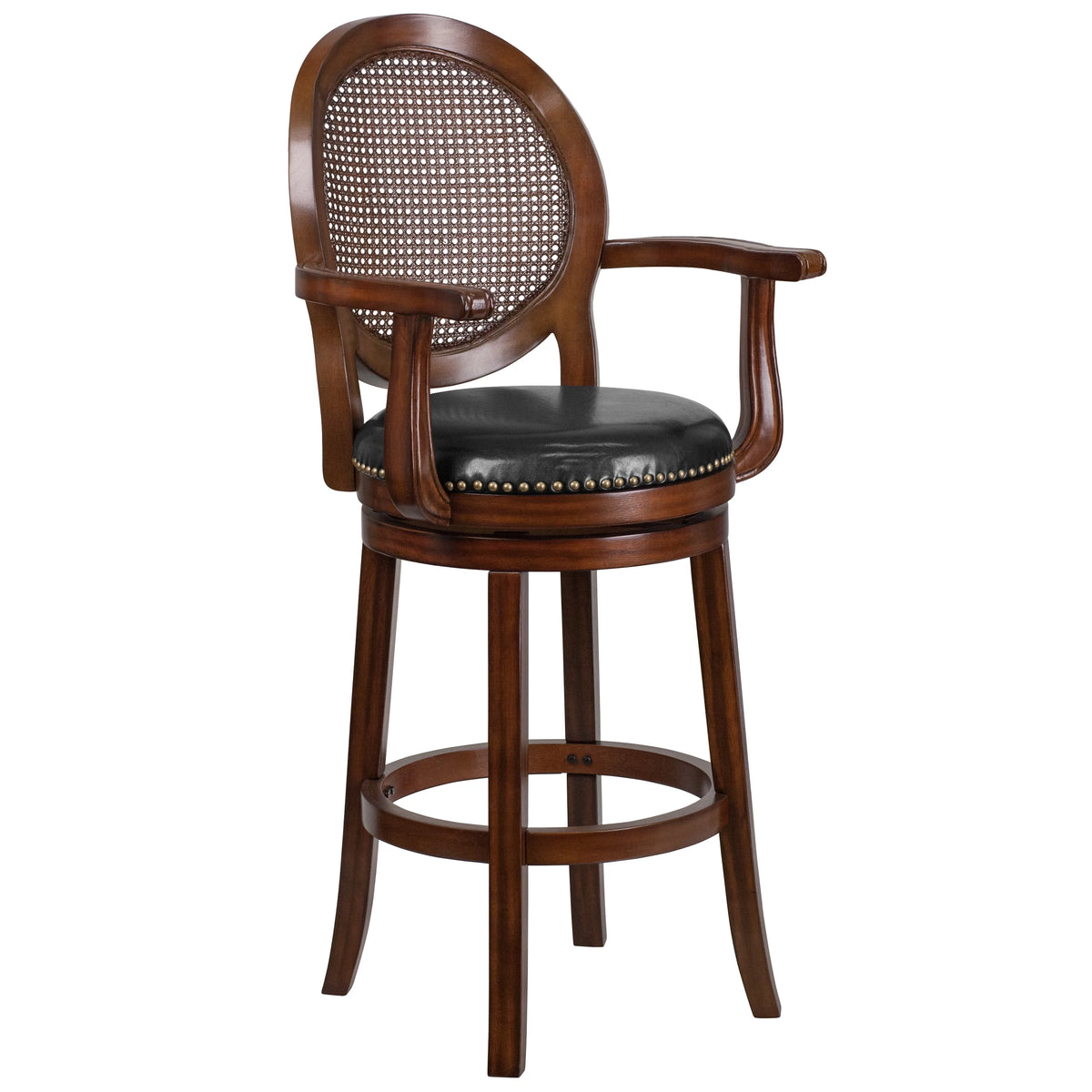 Expresso Wood Barstool with Arms Y747