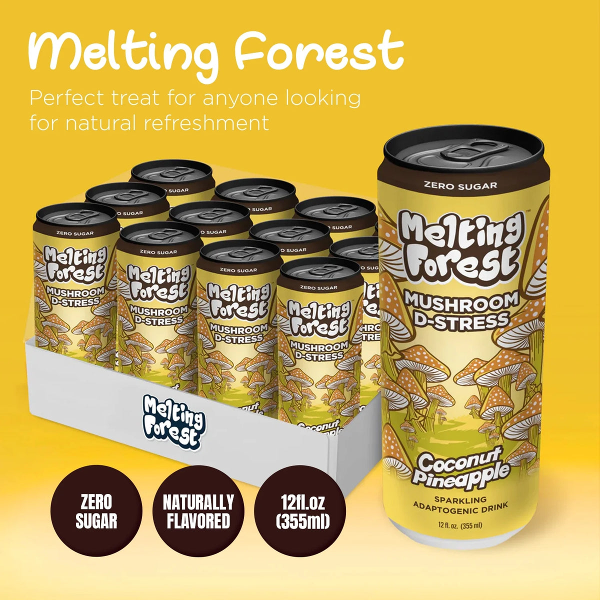 Coconut Pineapple Flavored Mushroom Sparkling Water B9340