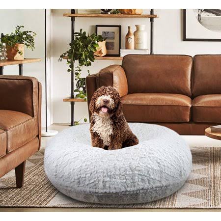 XL Faux Fur Bagel Pet Bed Y222337