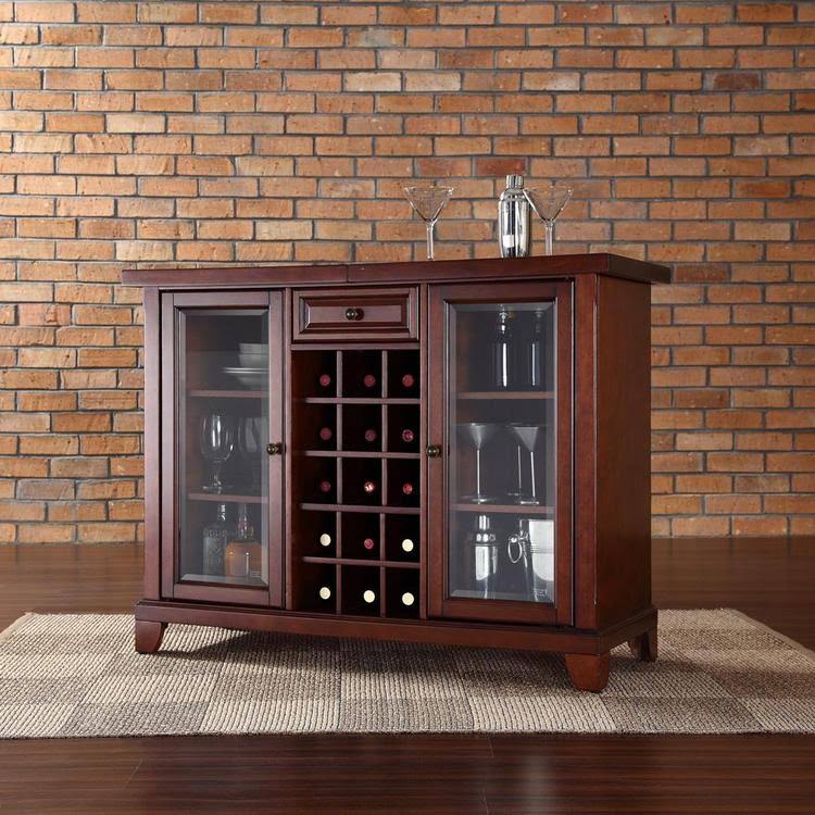 Vintage Mahogany Sliding Top Bar Cabinet G13134
