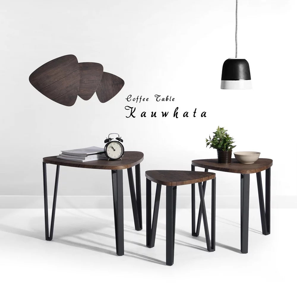 Set of 3 Wood Look Nesting Coffee Table J446684
