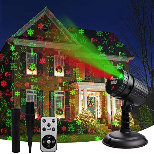 8 Patterns Red and Green LED Laser Projector Lights U23776