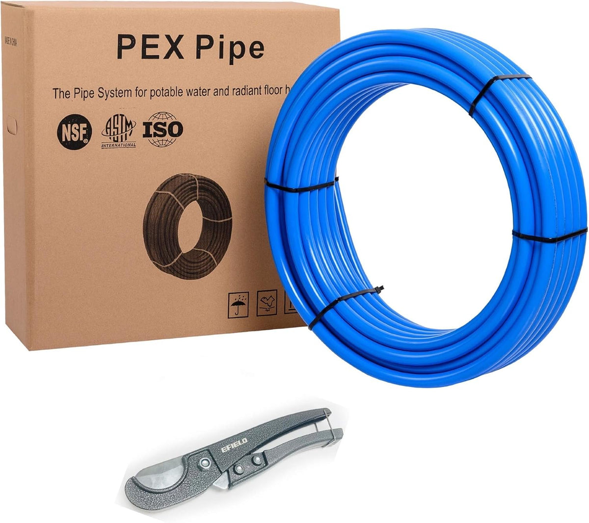 1/2 Inch 200 ft Blue Pex-b Pipe/Tubing Pack of 2 Y705