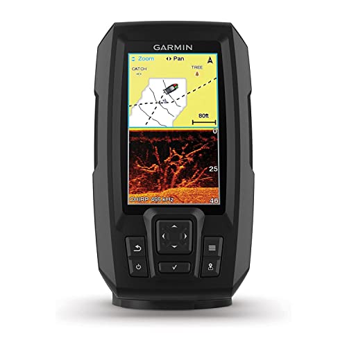 4" GPS Fishfinder with CHIRP Traditional and ClearVu Scanning Sonar Transducer D83669
