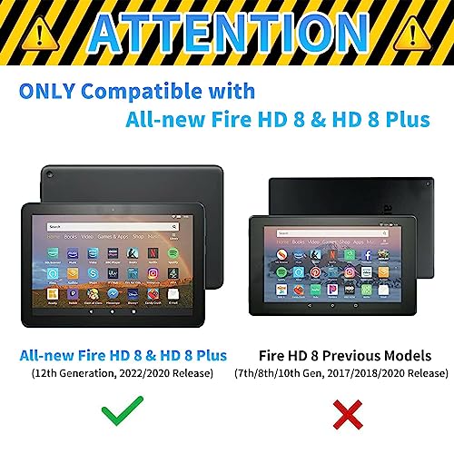 PU Leather Slim Smart Stand Cover for Kindle Fire HD 8 & 8 Plus Tablet B2862
