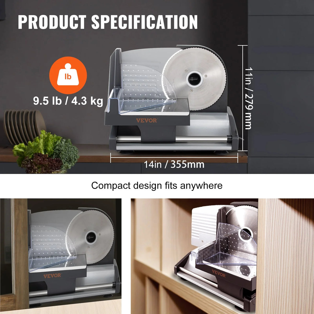 7.5" Electric Meat Slicer 200W W270