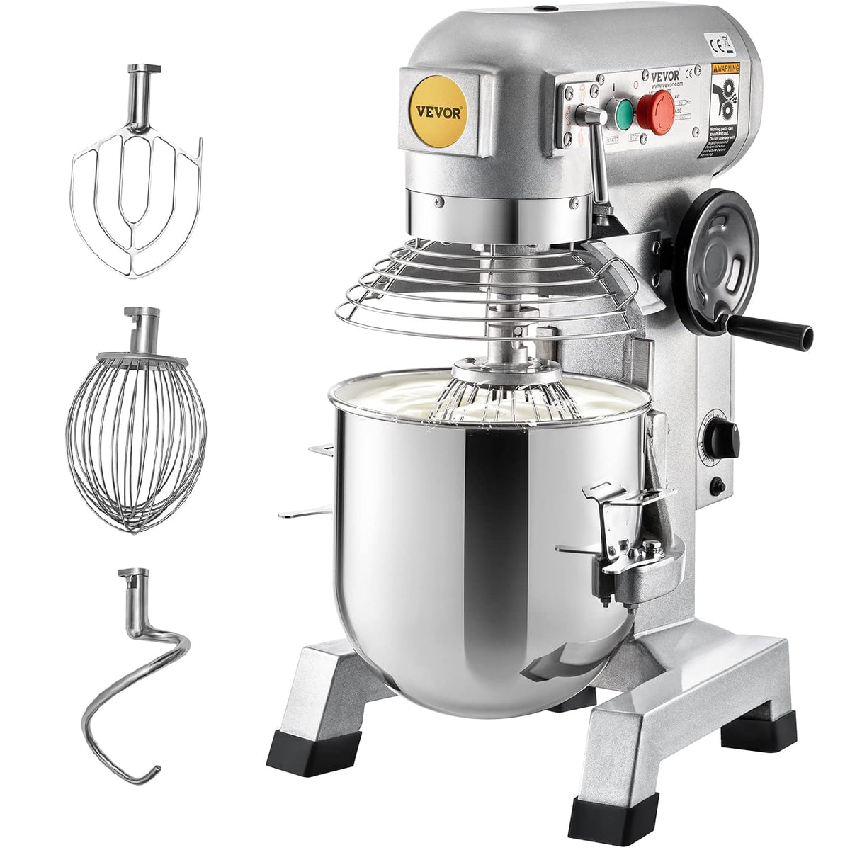 Commercial Food Mixer 10Qt Stainless Steel Bowl 450W 3 Speeds H908507