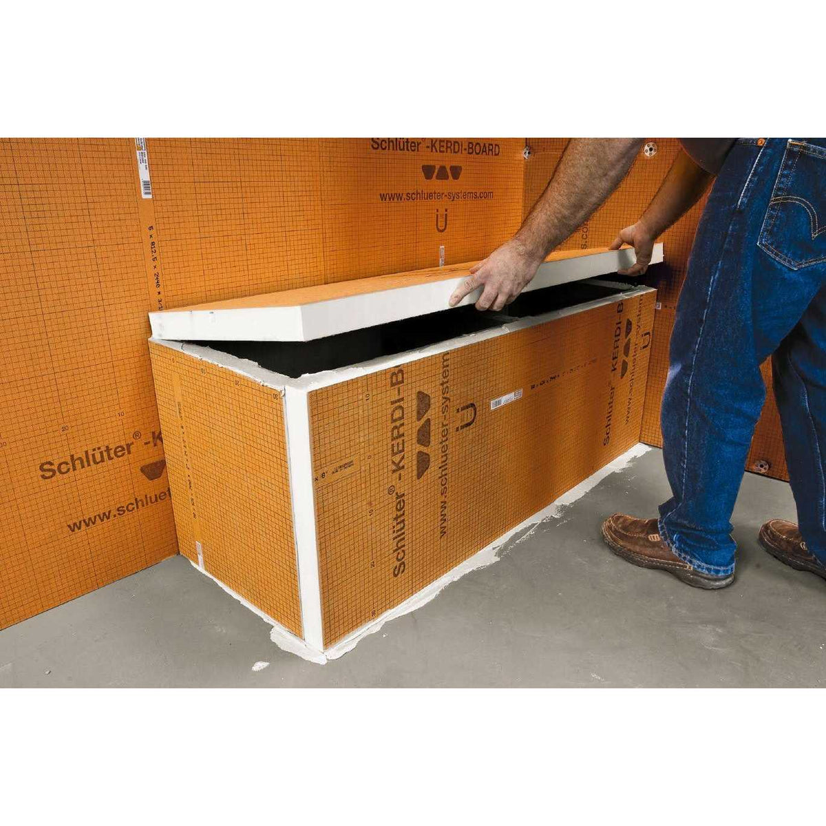 48-in x 32-in x 1/2-in Water Resistant Polystyrene Foam Backer Board S892