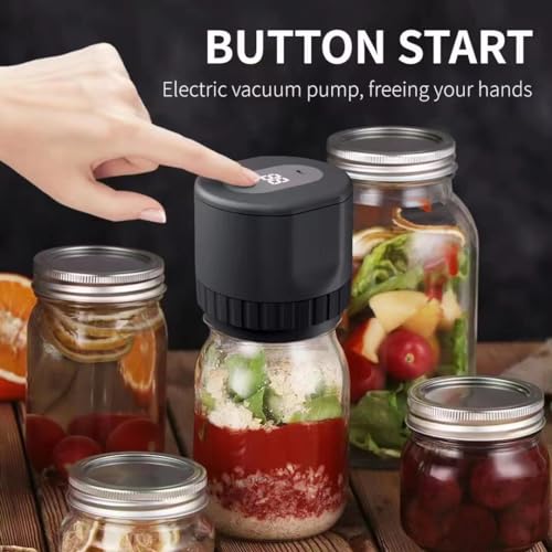 Black Electric Mason Jar Vacuum Sealer K2507