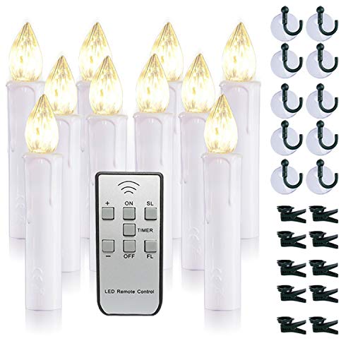 10 PCS Battery Operated Taper Candle Lights with Remote L253