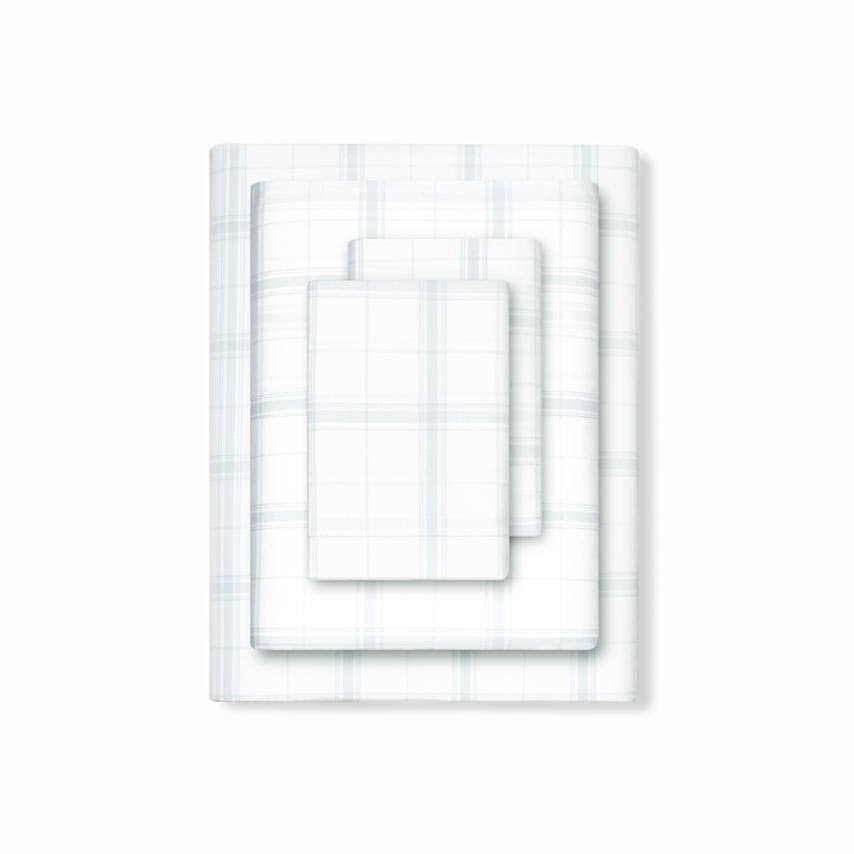Organic Percale Plaid Sheet Set California King Z277