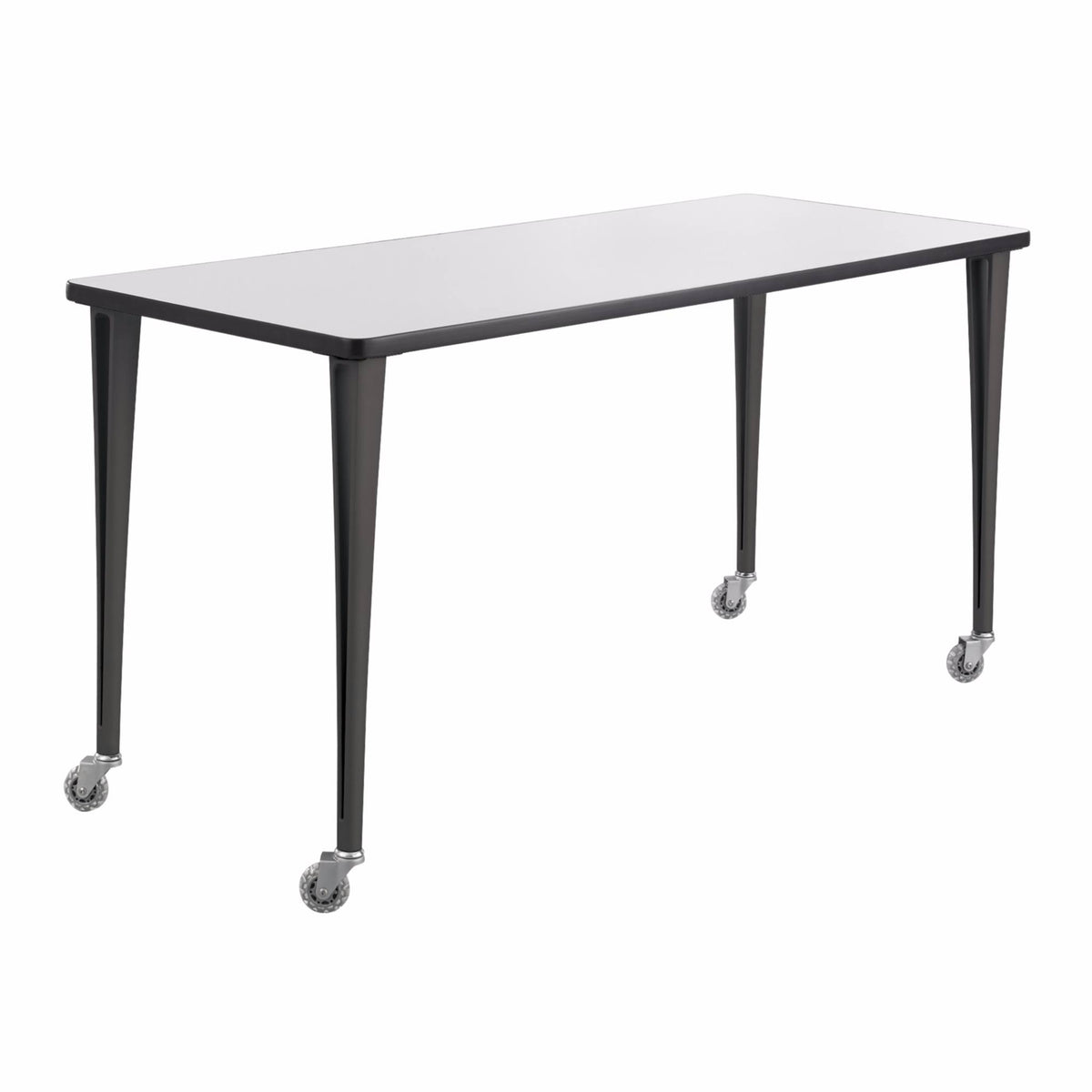 Cherry Black Post Leg Table with Casters K3523