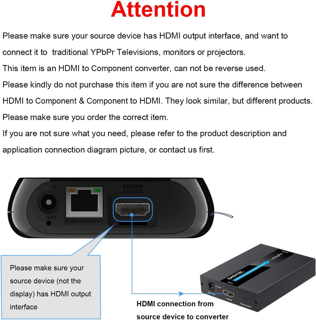 HDMI to Component Converter with Cables J222