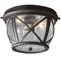 10.9-in Rubbed Bronze Outdoor Flush-Mount Light E159537