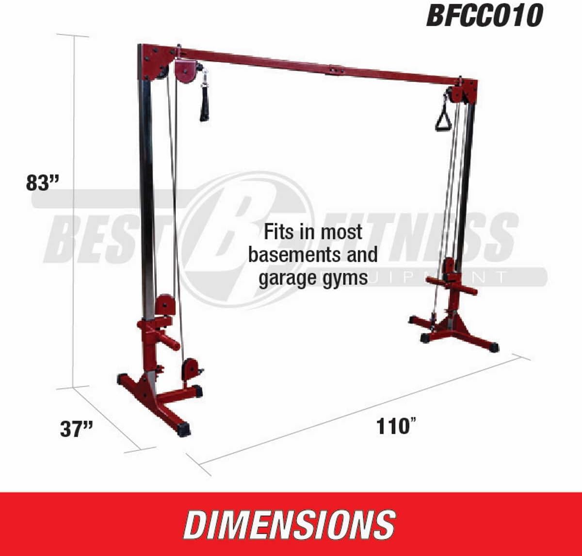 Red Dual Pulley Cable Machine G496