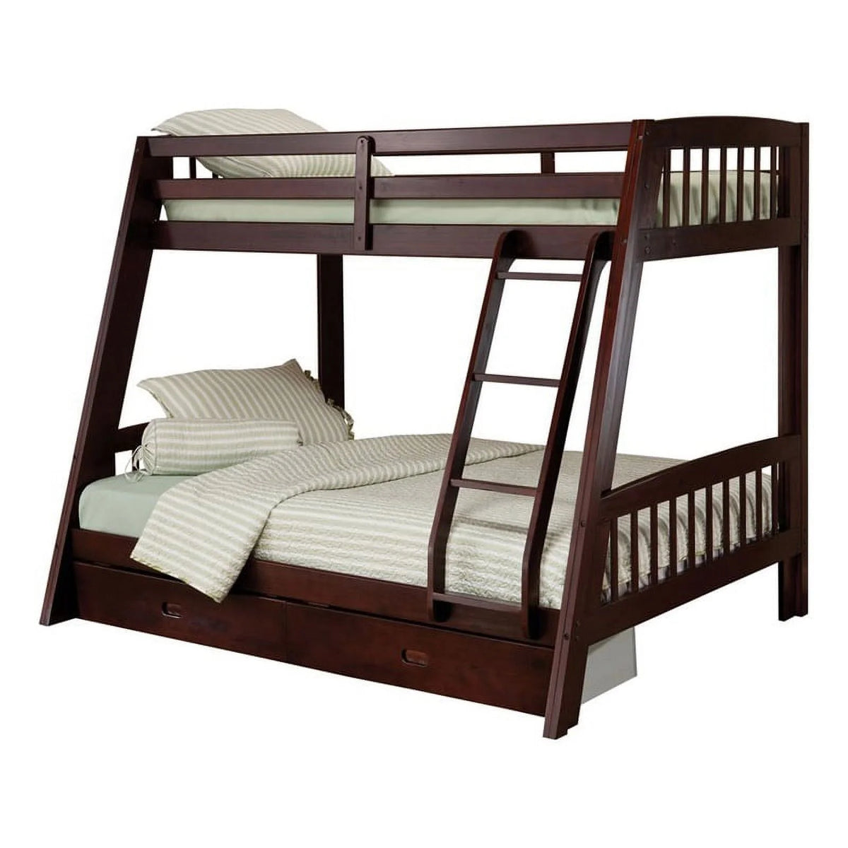 Solid Wood Twin Over Full Bunk Bed Set S475739