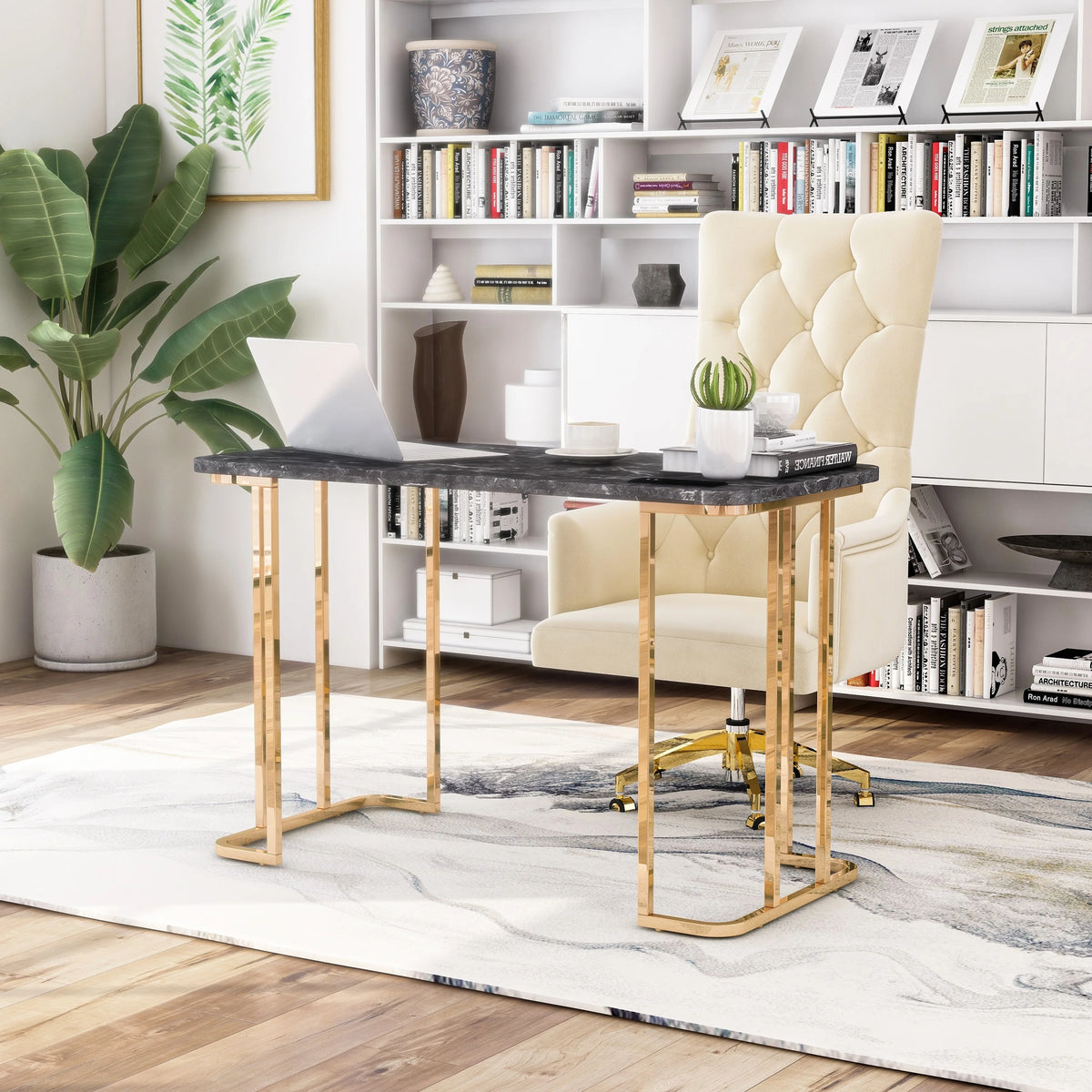 47-inch Steel Computer Desk with USB Ports H50546