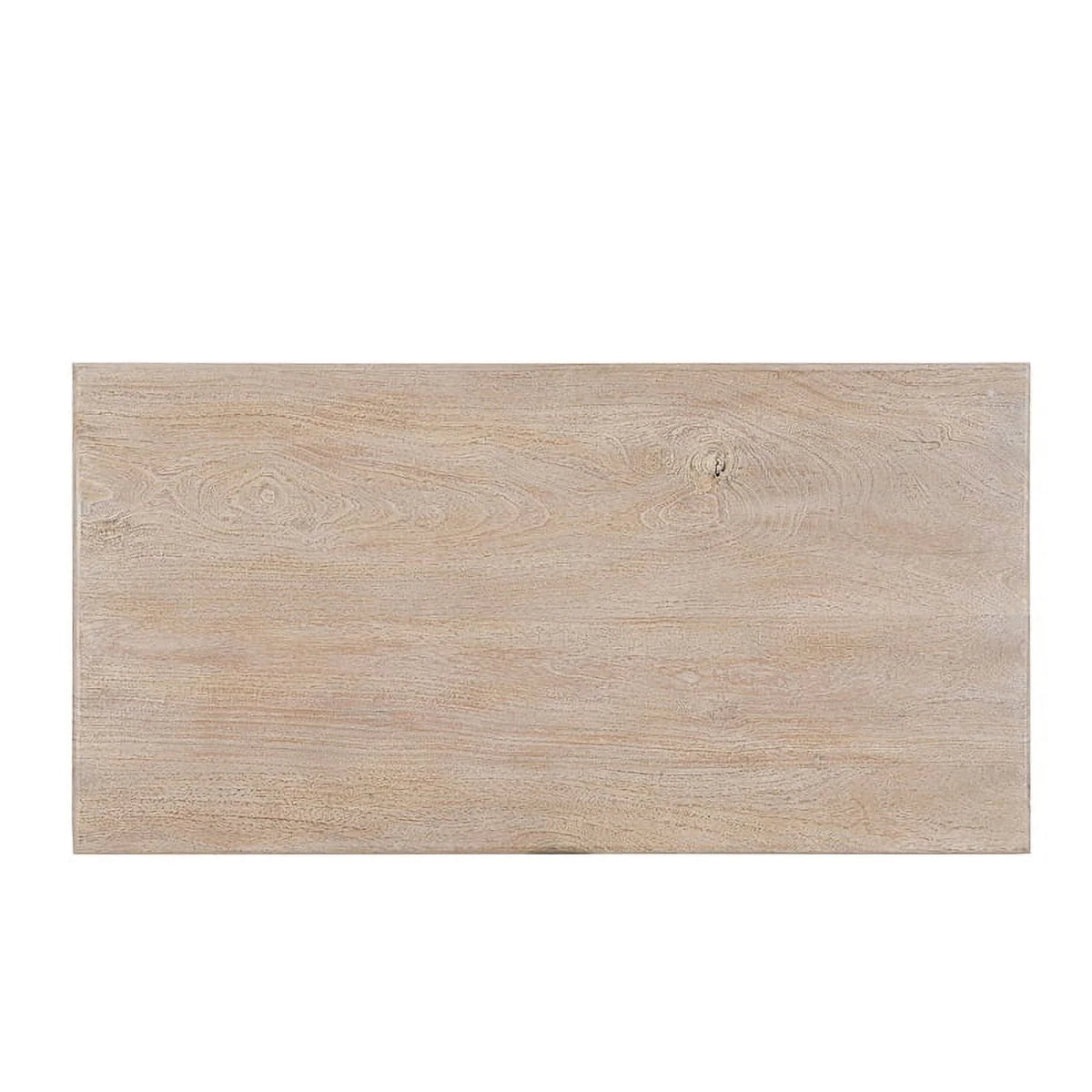 Carved Solid Wood Coffee Table in White A7388