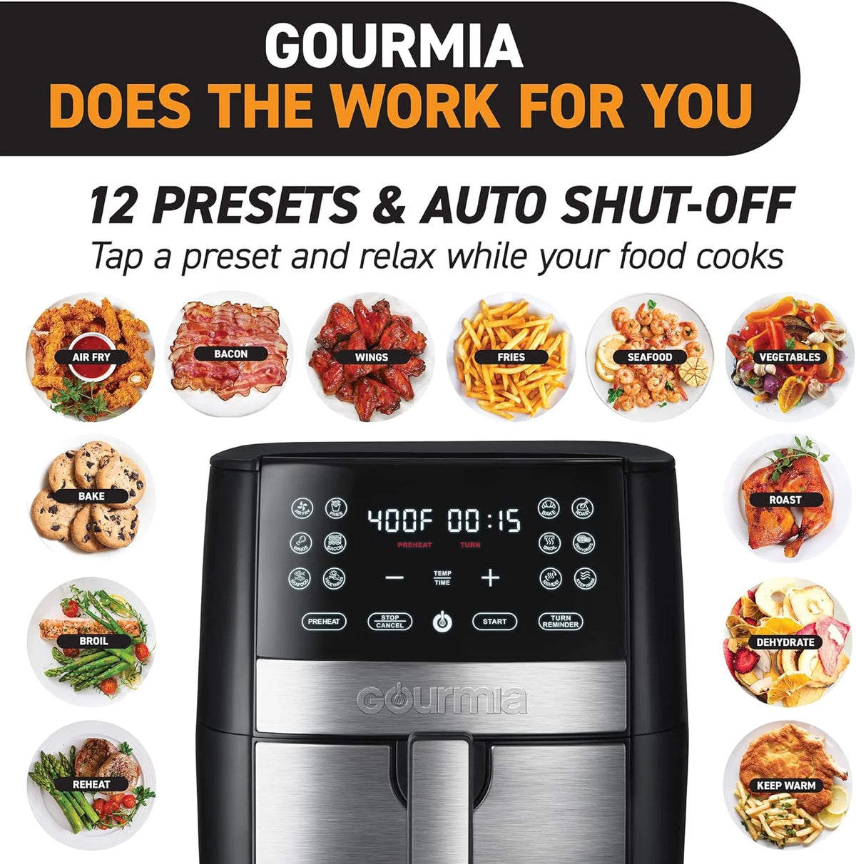 8 Quart Air Fryer Black M62225