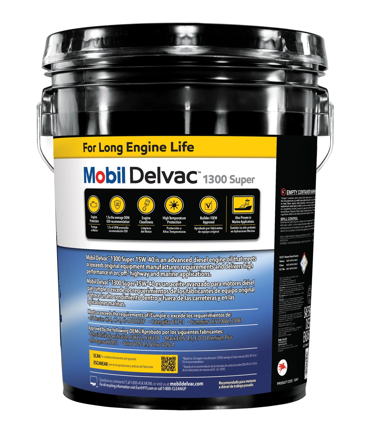 Heavy Duty Synthetic Blend Diesel Engine Oil 15W-40, 5 Gallon C90047