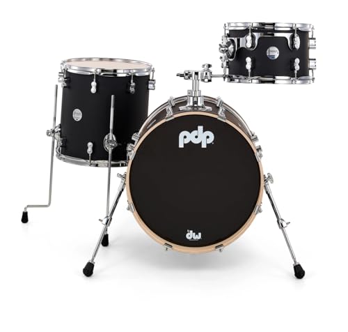 Satin Black 3-Piece Maple Drum Set K958
