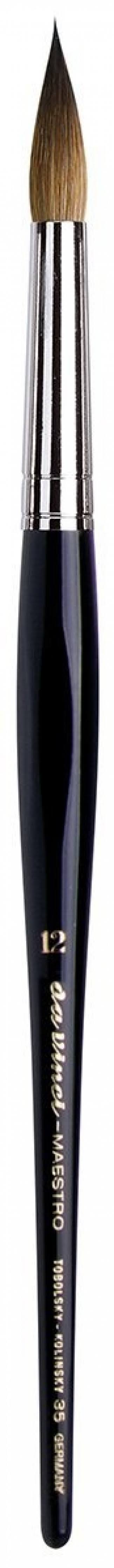 Round Long Taper Kolinsky Red Sable Paint Brush, Size 12 R28973