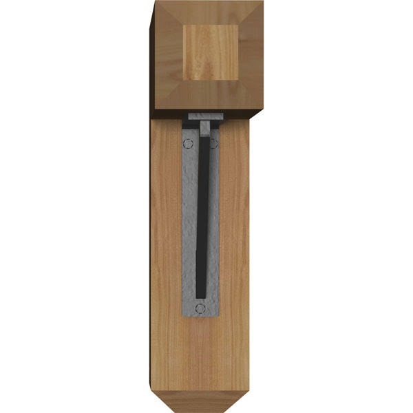 Traditional Craftsman Ironcrest Smooth Bracket, Western Red Cedar O384525
