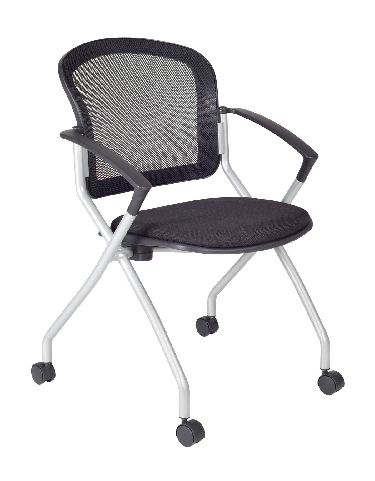 66 x 24 in. Grey Training Table and 2 Black Chairs W34355