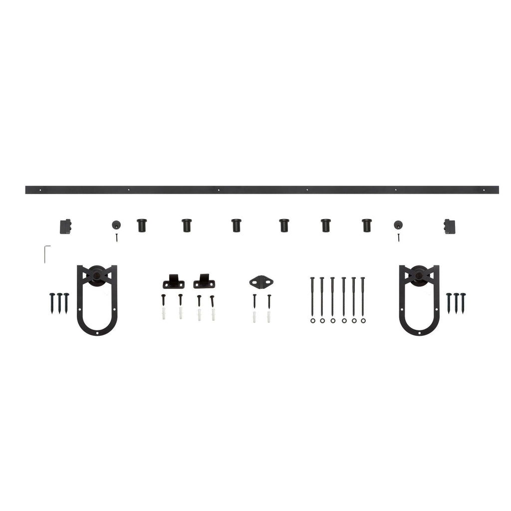 96x22 Black Barn Door Hardware Kit C490