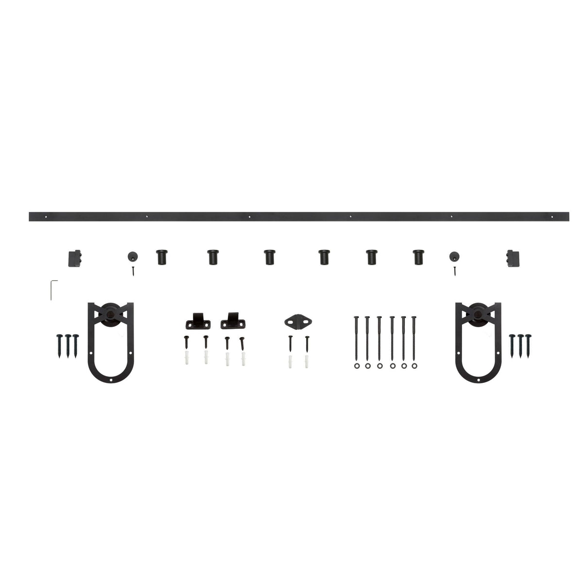 96x22 Black Barn Door Hardware Kit C490