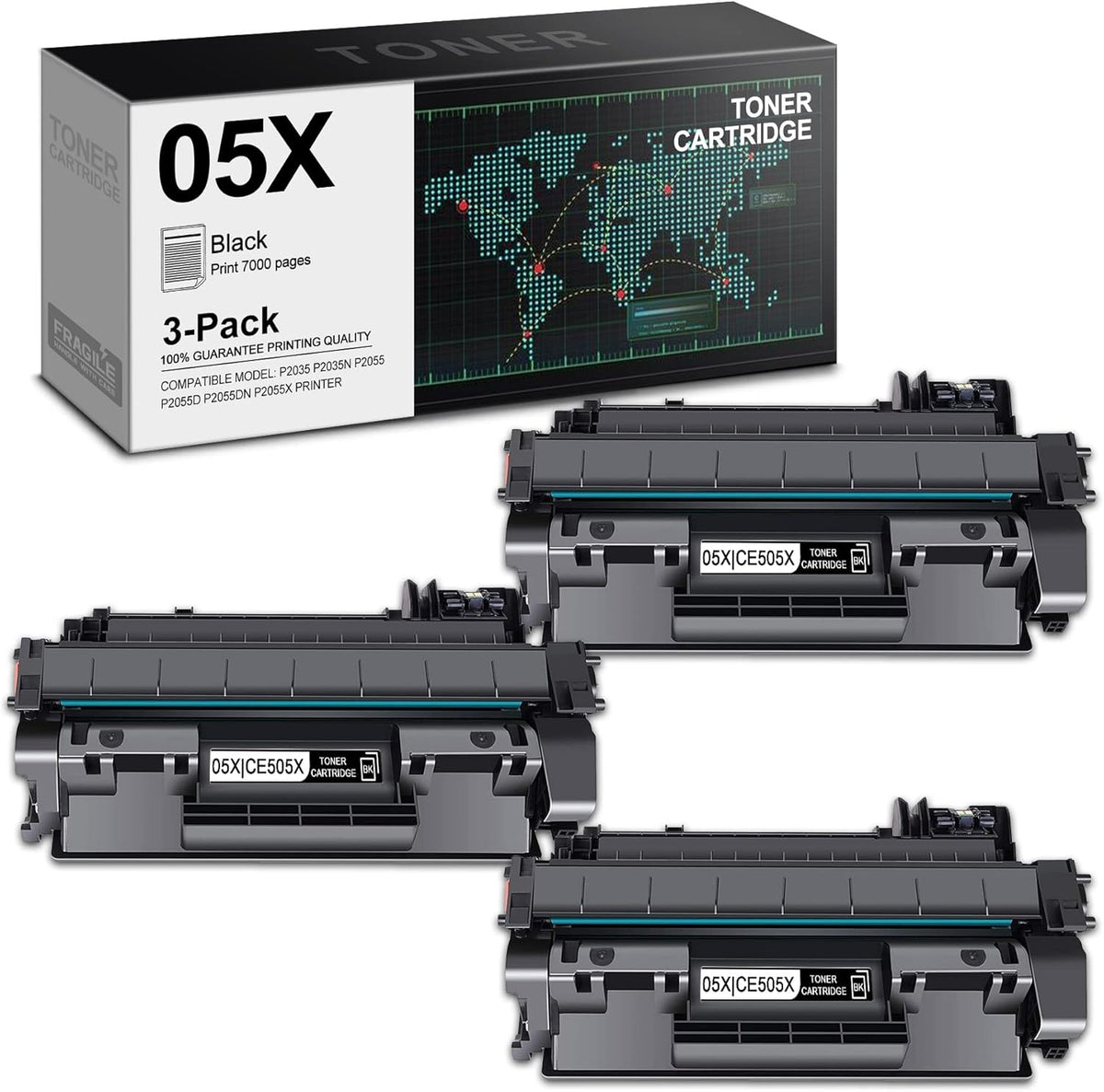 Black 3-Pack High Capacity Toner Cartridge X26361