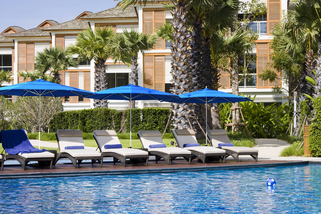 11 ft Aluminum Pole Market Umbrella with Push Lift - Sunbrella Fabric-Teak K5320