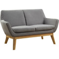 Upholstered Loveseat with Wood Leg, Gray S722863