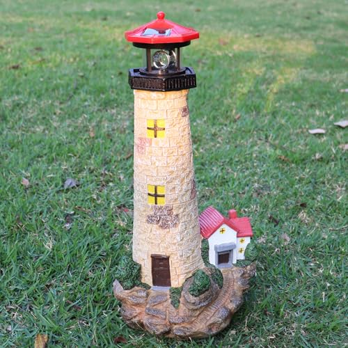 17.1" Solar Lighthouse with Rotating Beacon T493