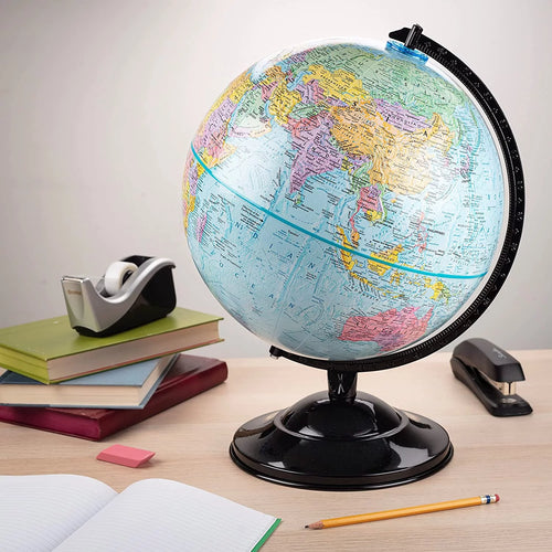 12 inch Blue Ocean Educational Raised Relief Political Globe P1787