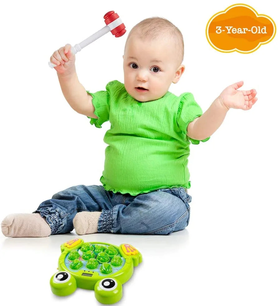 Whack a Frog Game Pounding Toy with 2 Playing Modes W1510