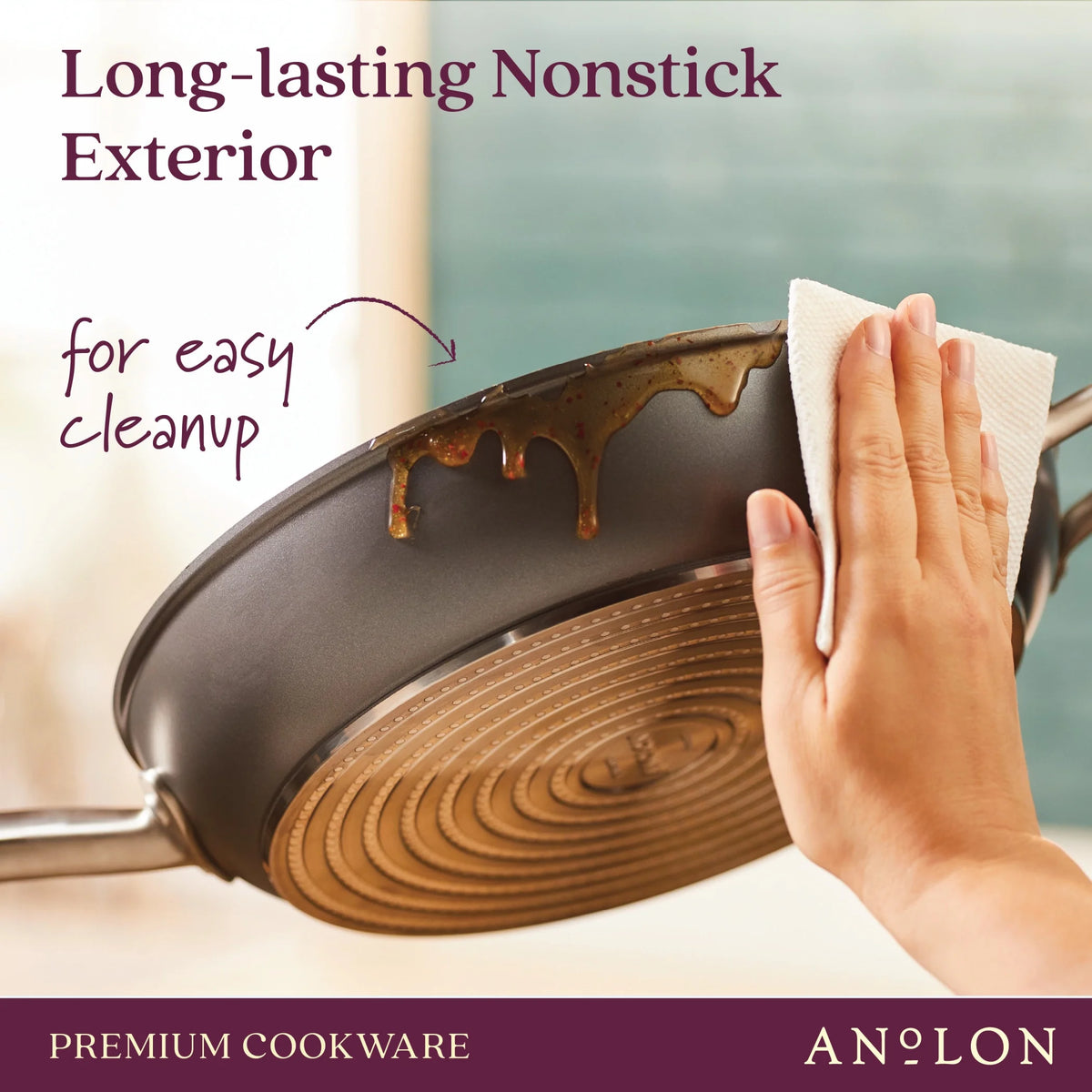 12" Hard-Anodized Nonstick Deep Frying Pan with Lid A9302