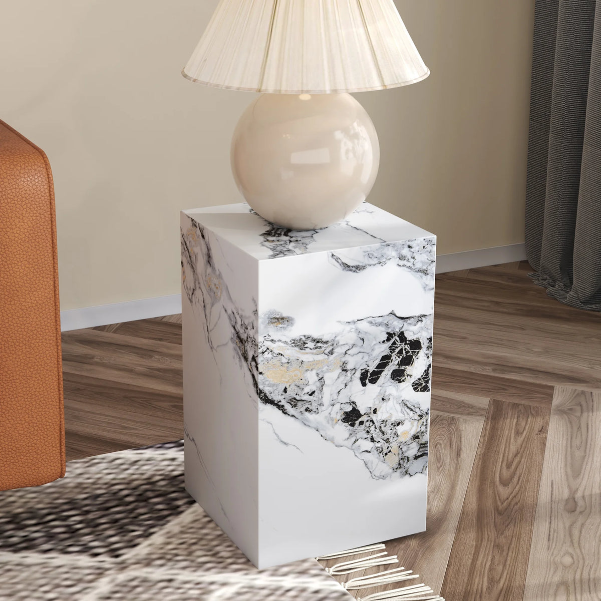 Coffee Table Set of 3 Faux Marble Top S78202