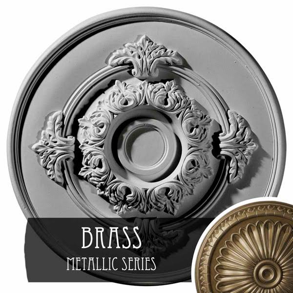 Hand-Painted Brass Ceiling Medallion E8494