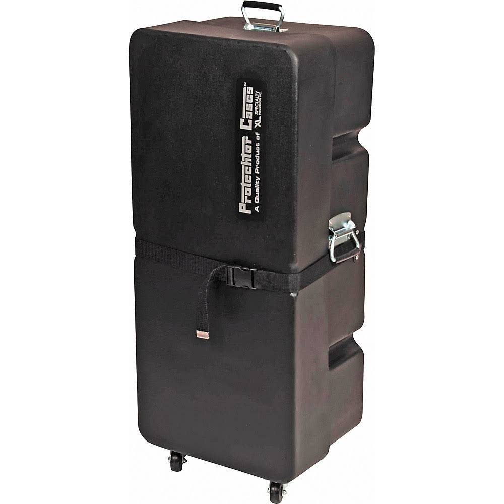 Black Upright Accessory Case with Wheels S219714