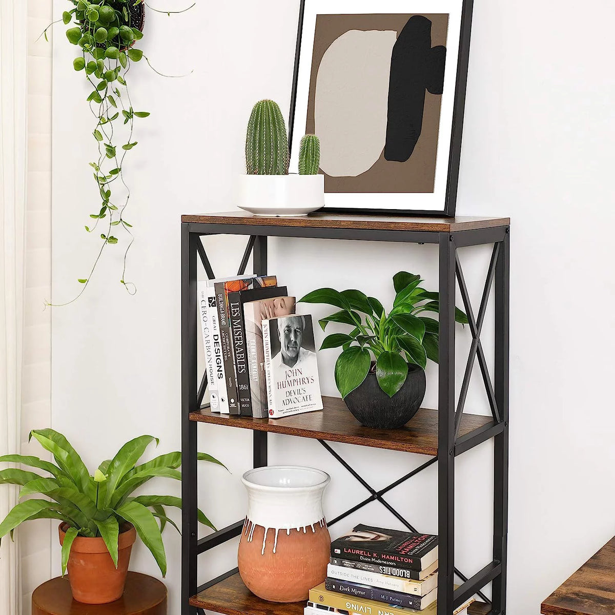 4 Tier Ladder Shelf Bookshelf T7610