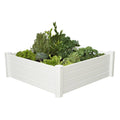 4 ft. x 4 ft. x 15 in. White Vinyl Raised Garden Bed G91453